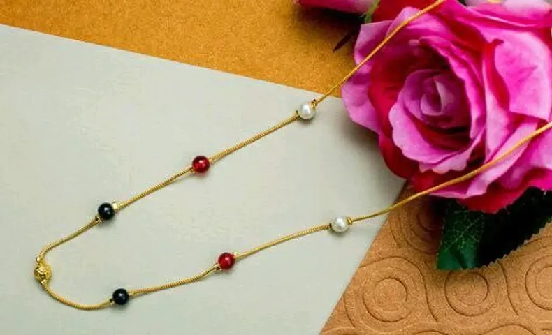 Tanya Adorable Golden Copper Beads Mangalsutras