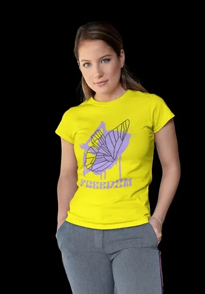 Freedom Design Tshirt 100% Cotton For women