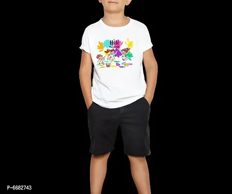 Kids Unisex Printed  Polyster Tshirts