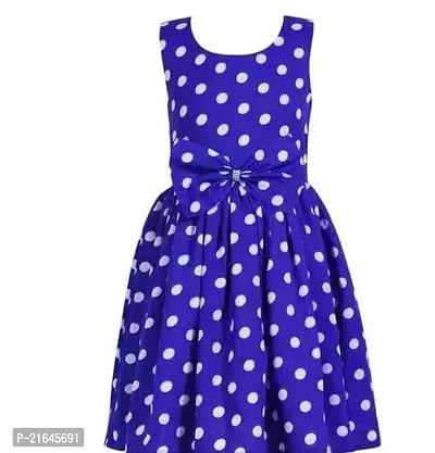 Fabulous White Cotton Printed Frocks For Girls-thumb0