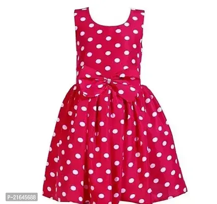 Fabulous Pink  Cotton Printed Frocks For Girls