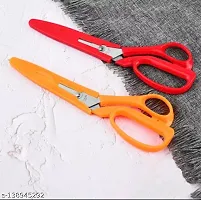 CORKING Multifunctional Kitchen Scissors Stainless Steel Shears Heavy Duty 10 in 1 Household Scissors with Holder for Chicken, Fish, Seafood, Cutter, Peeler, Opener, Slicer (Pack of 1)-thumb1