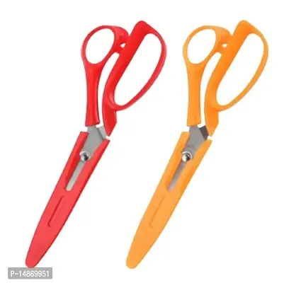 CORKING Multifunctional Kitchen Scissors Stainless Steel Shears Heavy Duty 10 in 1 Household Scissors with Holder for Chicken, Fish, Seafood, Cutter, Peeler, Opener, Slicer (Pack of 1)-thumb0