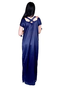 Classic Satin Solid Nighty for Women-thumb1