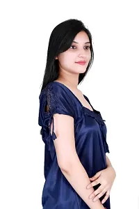 Classic Satin Solid Nighty for Women-thumb4