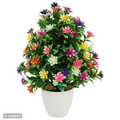 Mundeya Artificial Plant with Plastic Pot for Home Balcony Decoration (Multicolor)-thumb0