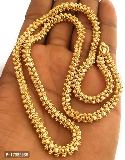 VR Fashion HUB Copper Gold Plated 24 inch long Chain For women and Girls-thumb3