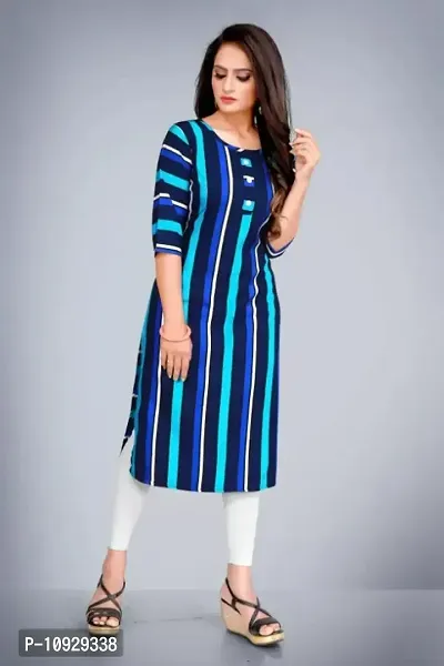 Alluring Cotton Striped Kurta For Women-thumb0