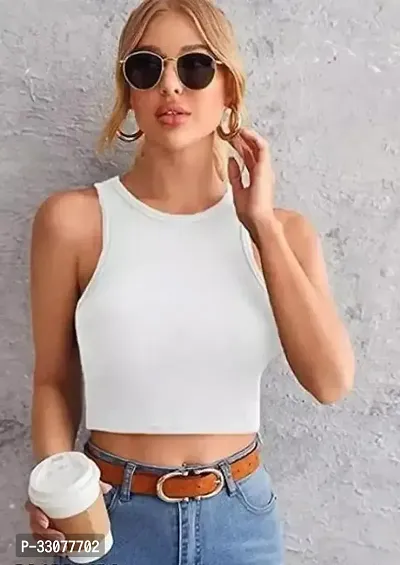 Stylish Lycra Crop Top for Women-thumb0