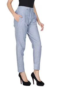 ceil Women's  Girls Cotton Pyjama/Lounge PantsSlim Pants Trouser Casual Bottom Wear for Girls with Pockets Both Side-thumb2