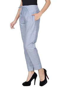 ceil Women's  Girls Cotton Pyjama/Lounge PantsSlim Pants Trouser Casual Bottom Wear for Girls with Pockets Both Side-thumb3