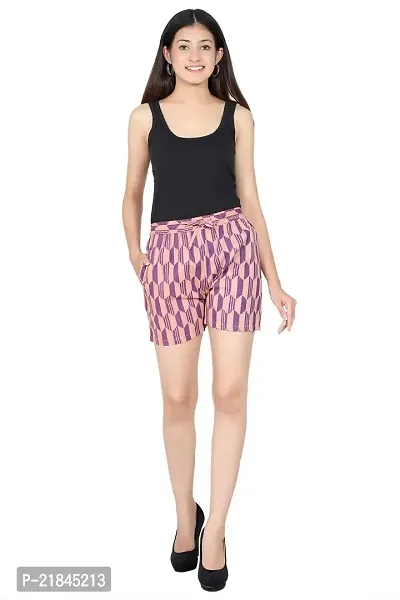 ceil Women's Cotton Printed Lounge Shorts-thumb0