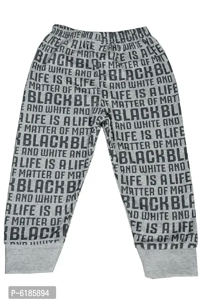 Stylish Cotton Printed Full Length Dark White Bottomwear Pajamas For Boys Pack of 3-thumb3
