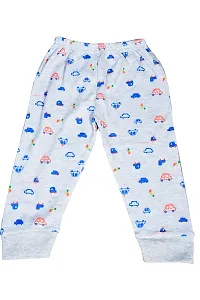 Stylish Cotton Printed Full Length Blue Stripes Bottomwear Pajamas For Boys Pack of 3-thumb2