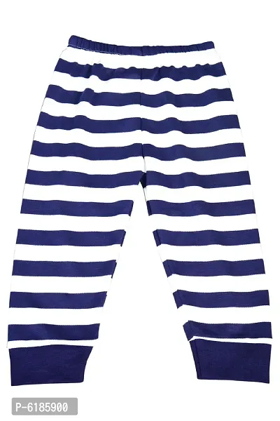 Stylish Cotton Printed Full Length Blue Stripes Bottomwear Pajamas For Boys Pack of 3-thumb4
