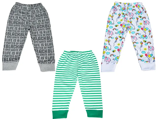 Kids Cotton Printed Pajamas For Boys Pack of 3
