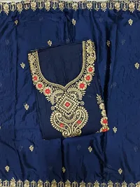 Classic Cotton Embroidered Dress Material with Dupatta for Women-thumb2