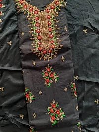 Classic Cotton Silk Embroidered Dress Material with Dupatta for Women-thumb3