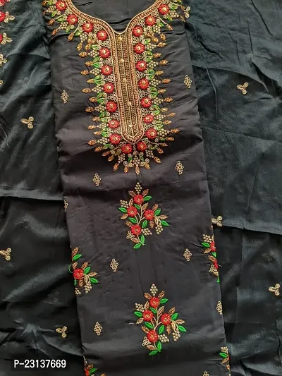 Classic Cotton Silk Embroidered Dress Material with Dupatta for Women-thumb4