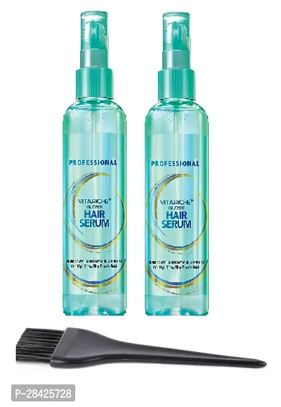 Professional Gloss Hair Serum (100 Ml) Pack of 2 with Dye Brush