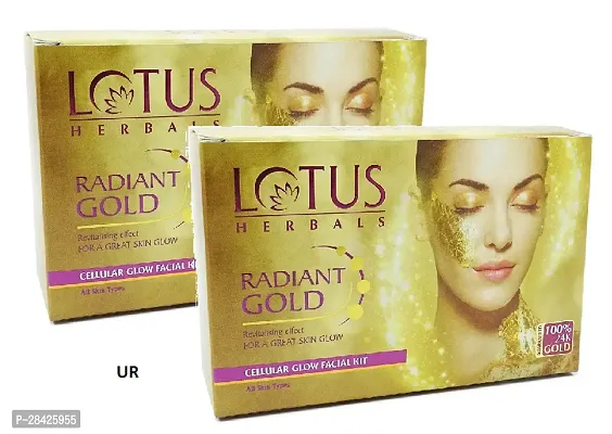 Gold Facial Kit For Bright Glowing Skin - 60g  Pack of 2-thumb0