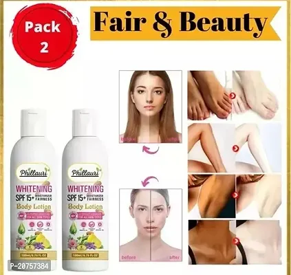 Whitening Body Lotion On SPF15+ Skin Lighten  Brightening Body Lotion Cream (100 ml) Pack Of 2-thumb0