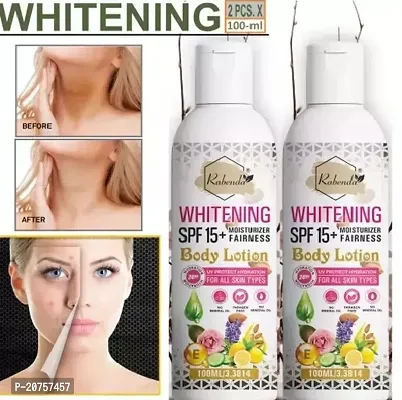 Whitening Body Lotion On SPF15+ Skin Lighten  Brightening Body Lotion Cream For Women  Men (100 ml) Pack Of 2-thumb0