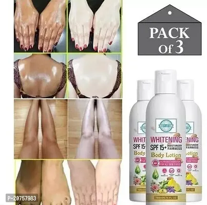 Whitening Body Lotion On SPF15+ Skin Lighten  Brightening Body Lotion Cream (100 Ml) Pack Of 3 Lotion  Creams