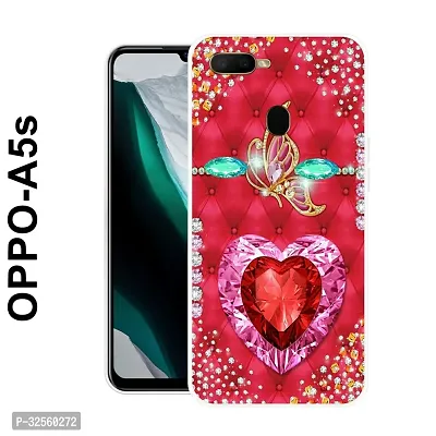 Stylish Silicon Printed Back Case Cover for Oppo A5s