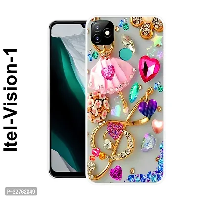 Stylish Multicolored Silicone Printed Back Case Cover For Itel-Vision-1