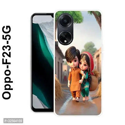 Trendy Silicone Printed Mobile Back Cover For Oppo- F23-5G