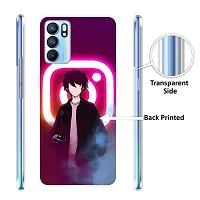 Stylish Silicon Printed Back Cover for Oppo Reno 6 5G-thumb1