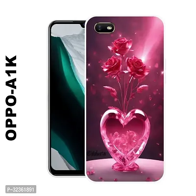 Stylish Silicon Printed Back Case Cover for Oppo A1K