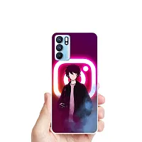 Stylish Silicon Printed Back Cover for Oppo Reno 6 5G-thumb2