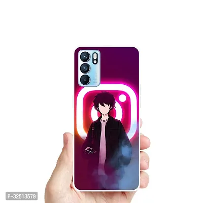 Stylish Silicon Printed Back Cover for Oppo Reno 6 5G-thumb3