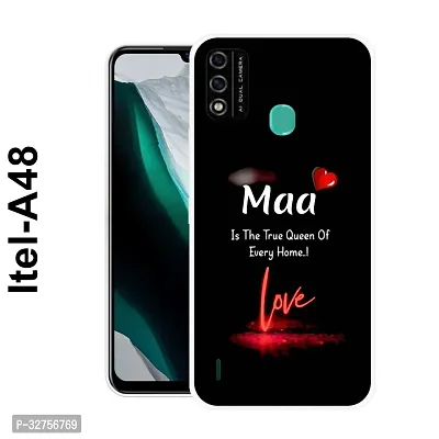 Stylish Silicon Printed Back Cover for Itel A48-thumb0