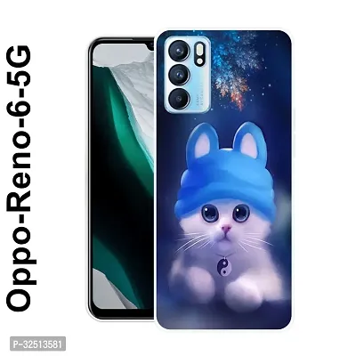 Stylish Silicon Printed Back Cover for Oppo Reno 6 5G