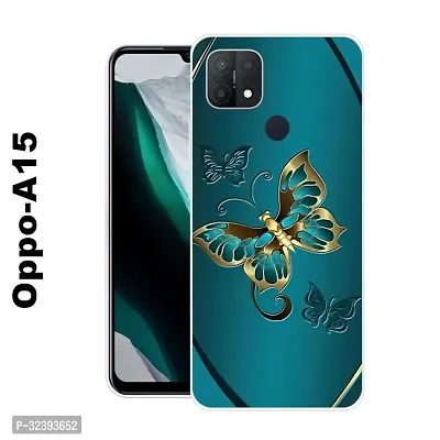 Stylish Silicon Printed Back Case Cover for Oppo A15