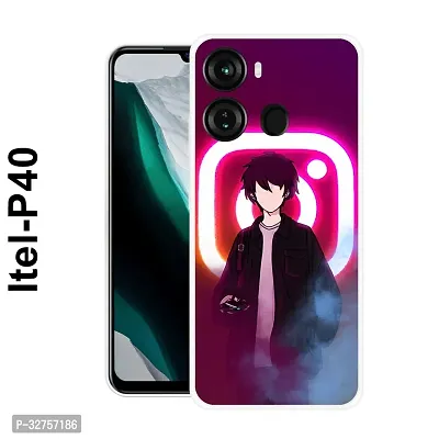 Stylish Multicolored Silicone Printed Back Case Cover For Itel-P-40-thumb0