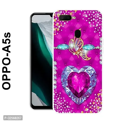 Stylish Silicon Printed Back Case Cover for Oppo A5s-thumb0