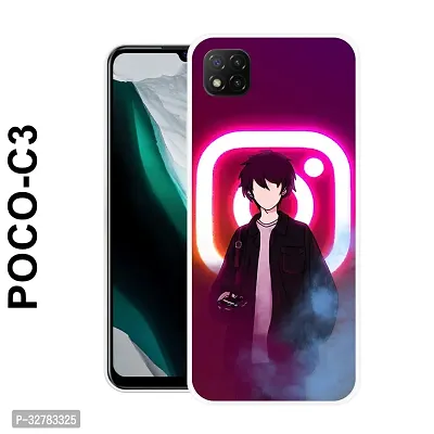 Stylish Silicon Printed Back Case Cover for Poco C3-thumb0