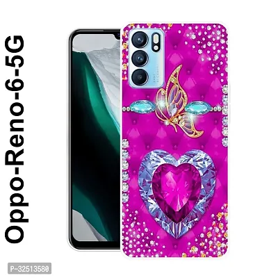 Stylish Silicon Printed Back Cover for Oppo Reno 6 5G