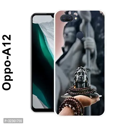 Stylish Silicon Printed Back Case Cover for Oppo A12-thumb0