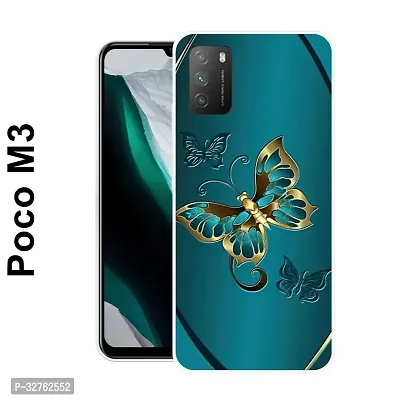 Stylish Silicon Printed Back Case Cover for Poco M3