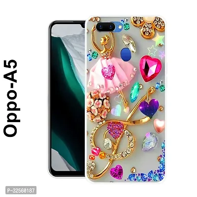 Stylish Silicon Printed Back Case Cover for Oppo A5-thumb0