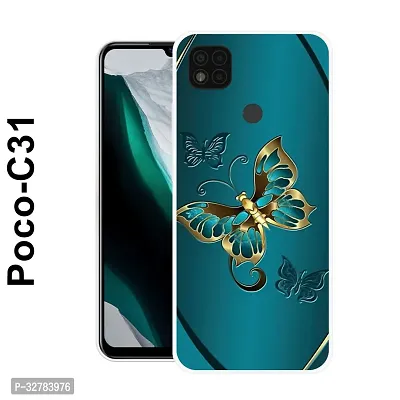 Stylish Silicon Printed Back Case Cover for Poco C31-thumb0