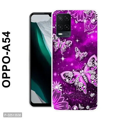 Stylish Silicon Printed Back Cover for Oppo A54-thumb0