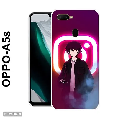 Stylish Silicon Printed Back Case Cover for Oppo A5s-thumb0