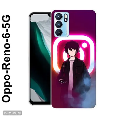 Stylish Silicon Printed Back Cover for Oppo Reno 6 5G