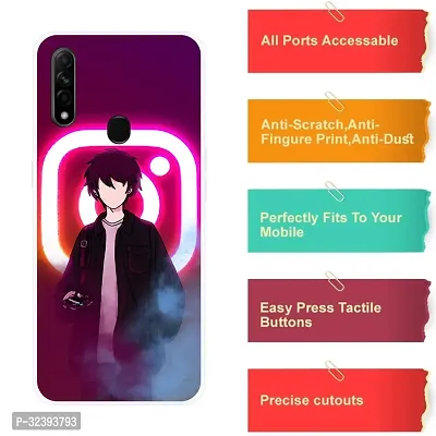 Stylish Silicon Printed Back Case Cover for Oppo A31-thumb2